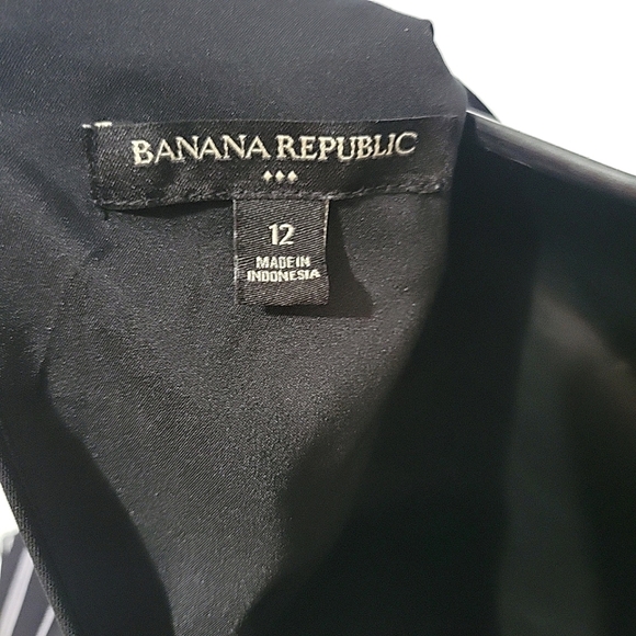 Banana Republic Sleeveless Striped Romper with Waist Tie-Up Size 12 - Picture 8 of 11